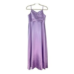 Big Kids Girls Light Purple Satin Formal Dress Gown Sz 14 NWT